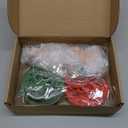 Dandat 9 Pcs Christmas Money Holder Wooden Multi Layer Cash Cake with 20 Holes Colorful Christmas Card Holder Ornament Stand Snowman Deer Gingerbread Man Decorative Cake Top Xmas Cash Gift Table Decor