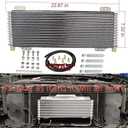 40k Transmission Oil Cooler Kit Compatible with Heavy Duty 40,000 GVW Max Low Pressure Drop Trans Cooler with Mounting Hardware