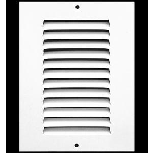 HVAC Premium 4'' x 6'' [Duct Opening] Flat Stamped Steel Return Air Grille - Sidewall and Ceiling - HVAC Vent Duct Cover - White [Outer Dimensions: 5.75''w X 7.75''h]