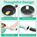 Dezin Hot Pot Electric Upgraded, Non-Stick Saut Pan, Rapid Noodles Electric Pot, 1.5L Mini Portable Hot Pot for Steak, Egg, Fried Rice, Ramen, Oatmeal, Soup with Power Adjustment
