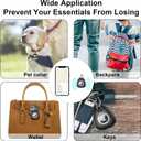 3 x 2 Pack IPX8 Waterproof Airtag Keychain with Airtag Holder Case,Full Body Shockproof,Anti-Scratch Cover Air tag for Cat,Dog,Keys,Luggage,Wallet(Black+Pink)