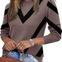 Zeagoo Womens 2025 Fall Sweaters Long Sleeve Tops Classic Crew Neck Pullover Sweaters Loose Dressy Casual Basic Clothes 2XL