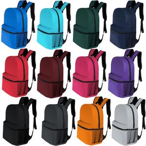 17" School Backpacks for Kids - Backpacks in Bulk for Elementary, Middle, and High School Students in Assorted Colors