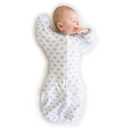 SwaddleDesigns Transitional Swaddle Sack, Arms Up Half-Length Sleeves & Mitten Cuffs, Swaddle for Newborn Transition to Baby Sleep Sack Wearable Blanket, Large, 6-9 Month, 21-24 lb, Tiny Hedgehogs (Large (21-24 Pound))