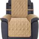 Ameritex Waterproof Nonslip Recliner Cover Stay in Place, Dog Chair Cover Furniture Protector, Ideal Recliner Slipcovers for Pets and Kids (Sand, 23")