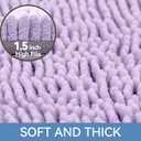 Bcoimo 36x24 Chenille Bath Mat Non-Slip with Backing Bath Rug Ultra-Absorbent and Machine Washable Bathroom Mat Quick-Dry Design. Ideal for Bathroom Shower and Tub Areas