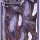 Caseative for iPhone 16 Pro Case,Water Ripple Wave Meteorite Bubble Chrome Plating Soft Phone Case (Light Purple)
