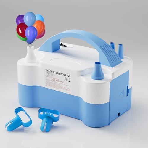 Balloon Pump - Electric Dual Nozzle Air Pump for Balloon, Portable Balloon Blower Save Time and Effort, Balloon Inflator for Parties and Decorations - 110V-120V, 600W