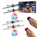 Force1 Orbiter 2pk Flying Orb Ball Hand Operated Drones for Kids - 2pk Mini UFO Drone Toys with Remote, Rechargeable LED Indoor Floating Hover Hand Controlled Orb Toys