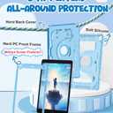 OKP Case for iPad 9th/ 8th/ 7th Generation 10.2 Inch (2021/2020/2019), Shockproof Rugged Heavy Duty i Pad 9 8 7 th Gen Protective 10.2'' Cover with Pencil Holder/Kickstand, Sky Blue