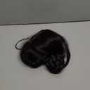 Black Purple Wig with 2 Buns Short Black Purple Hair Double Braided Buns for Women Singers Idols Characters Cosplay Anime Wigs for Halloween Stage Costume Outfit Party +Hair Cap