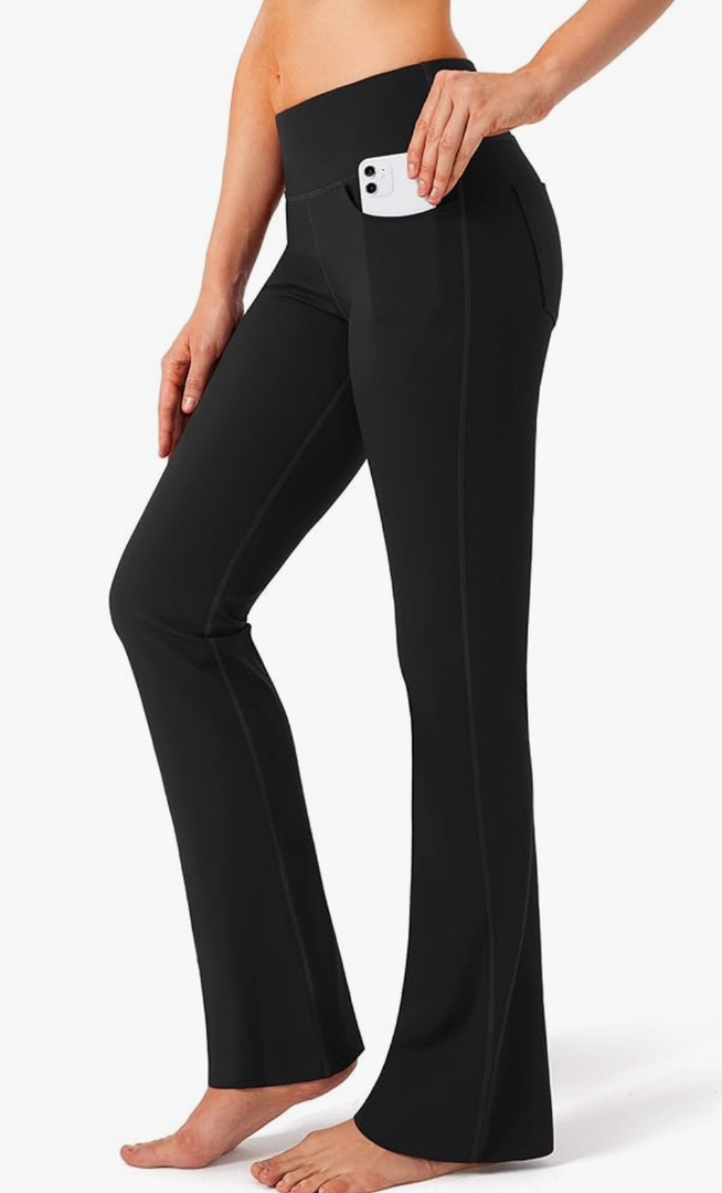 G Gradual Women's Yoga Pants 4 Pockets High Waist Dress Pants Tall Bootcut Work Pants Color: Black, Size Large