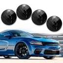 63mm/2.5 inches Slash Wheel Center Cap Covers HubCap Emblem Badge Trim Compatible with Dodge Charger Challenger Durango Hornet Dart R/T SRT Magnum Nitro Journey Caliber