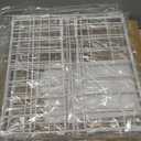 PowerKing Under Shelf Storage Baskets, Foldable Metal Wire Rack Basket, 2 Pack, White