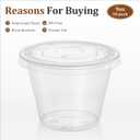 AOZITA [50 Sets, 9 oz Clear Plastic Cups With Flat Lids No Hole, Disposable Cups With Lids for Ice Cream, Pudding, Cake, Snacks Smoothie, Milkshake, Cold Drinks