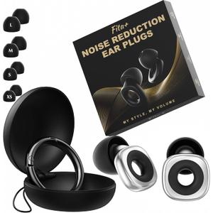 Fita+ Quiet and Showy Ear Plugs Noise Reduction for Concerts (Silver-Vine)