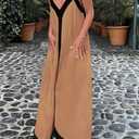 PRETTYGARDEN Womens Maxi Dress 2026 Summer Sundress V Neck Spaghetti Strap Flowy Elegant Party Dresses Beach Vacation Clothes (XL)