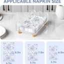 Acrylic Napkin Holder Clear Guest Towel Holder Tray for Bathroom Kitchen Hotel Disposable Paper Hand Towel Holder for Party Wedding, Rectangle (8.7"x5")