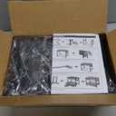 Marbrasse Label Holder for Rolls and Fanfold Labels, Metal Thermal Label Printer Holder with Drawer, Shipping Label Stand,Sticker Roll Holder for Home, Office, Small Business,Black