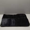 Clara Clark Bathroom Rug 24" x 17"- Bathroom Rugs, Memory Foam Bath Mat, Plush, Cozy, Ultra Soft, Non Slip, Machine Washable, Quick Dry - Black
