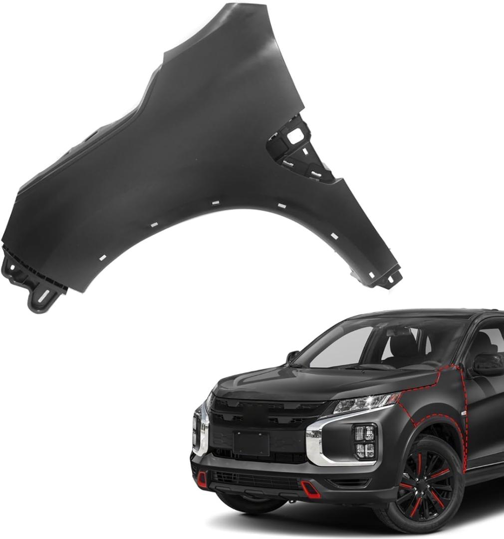 SecosAutoparts Front Left Fender Panel Driver Side Compatible with Mitsubishi Outlander Sport 2020 2021 2022 2023 Replace# 5220AG79, 63113W060P