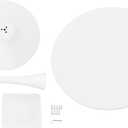 Round White Dining Table Modern Kitchen Table with Pedestal Base in Tulip Design, Mid-Century Leisure Table for 2 to 4 Personfor Kitchen, LivingRoom, Restaurant, Office, Cafe 31.49 inches