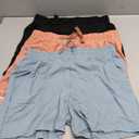 Real Essentials 3 Pack: Womens Ultra-Soft Athletic Lounge Casual Sweat Shorts with Pockets S