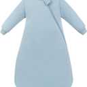 PurComfy Supersoft Long Sleeve Sleep Sack 1.0 TOG, Premium Baby Sleeping Bag 2-Way Zipper Sleep Sack with Sleeves 3-6 Month, Slate