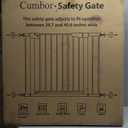 Cumbor 29.7-40.6" Baby Gate for Stairs, Mom's Choice Awards Winner-Dog Gate for Doorways, Pressure Mounted Auto-Close Pet Gates for Dogs Indoor, Safety Child Gate with Easy Walk Thru Door, White