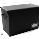 Comic Book Storage Box,PU Leather Comic Bin Holds 155 Comic Book with Handles,Stackable Moistureproof Comic Short Box Book Organizer Storage for Comic Collectors