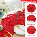 10 Pack Red Cheesecloth Table Runner 17x108 Inch Boho Gauze Cheese Cloth Table Runners for Wedding Party Baby Shower Birthday Home Decor