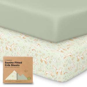 KeaBabies 2-Pack Organic Crib Sheets for Boys, Girls - 52x28 Fitted Crib Mattress Sheet Neutral, Breathable Jersey Cotton Cover for Baby Bed, Toddler Mattress, Soft & Cute Prints (Foxtrot) KeaBabies 2-Pack Organic Crib Sheets for Boys, Girls - 52x28 Fitted Crib Mattress Sheet Neutral, Breathable Jersey Cotton Cover for Baby Bed, Toddler Mattress, Soft & Cute Prints (Foxtrot)