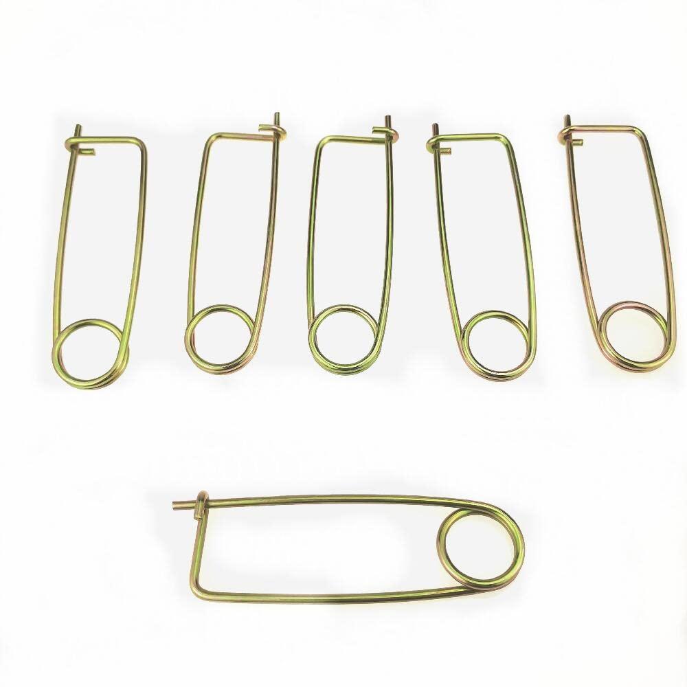 Brooch Shape Cotter Safety Pins Quick Lock Fastener for Farm Lawn Garden Hitch (5/32 x 3-3/4x 1-1/2 inch, Pack of 6)