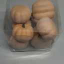 Fake Pumpkins, 8 Pcs Orange Artificial Pumpkins, Plastic Pumpkins for Thanksgiving Party Table Centerpiece Autumn Home Decoration-C