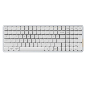 LOFREE Flow Low Profile Mechanical Keyboard, 100 Keys Rechargeable Wireless Keyboards with Bluetooth and Wired Connection for Windows, Mac OS/White Ghost Linear Switches