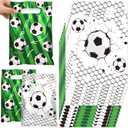 3 x Soccer Goodie Bags 50Pcs Soccer Treat Candy Bags Plastic Party Favor Bags for Soccer Bag Soccer Theme Gift Bag Football Party Supplies Birthday Party Decorations