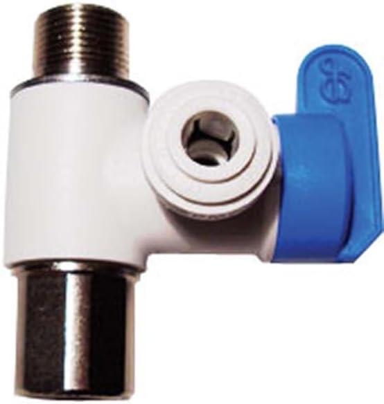 John Guest Speedfit 3/8 x 3/8 x 1/4 Inch Angle Stop Adapter Valve, Push to Connect Plastic Plumbing Fitting, ASVPP1LF