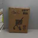 75Lbs Folding Shopping Cart, Collapsible Grocery Cart with Removable Basket & Wheels, Single Handed Folding Lightweight Portable Personal Shopping Utility Carts for Groceries, Luggage etc