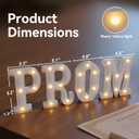 PROM Light up Letters Decorations, 2026 Graduation Decorations Marquee Letters, Light up Sign for PROM GRAD Party, Class of 2026 Preschool High School College Warm Lights Backdrop