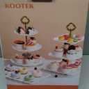 Kootek Dessert Cupcake Stand, 10pcs Dessert Table Display Set, 3 Tiered Cup Cake Holder Tower Stand Riser& Cookie Serving Trays for Wedding, Tea Party, Birthday, Baby Shower