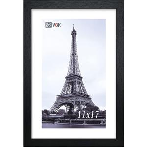 11x17 Picture Frame, Black Wood Poster Frames for Wall Display, 1 Pack