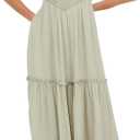 Forever 21 Women's Smocked Maxi Dress, Green, M
