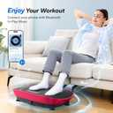 MERACH Vibration Plate Exercise Machine, Whole Body Workout Equipment for Women, Bluetooth and Silicone Pedal, Vibration Plate with Auto Mode, Vibrate Fitness Platform for Home