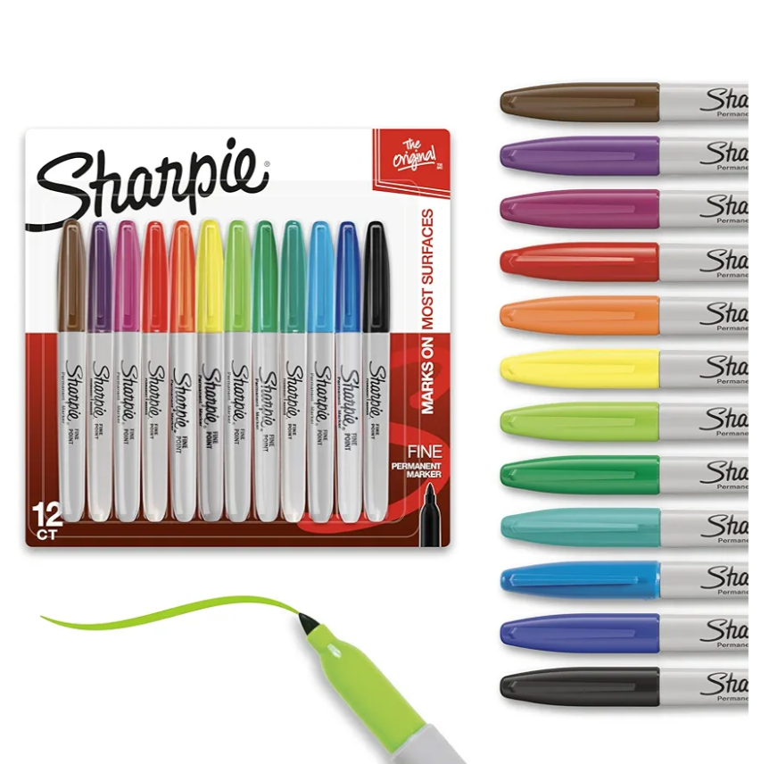 Pack of 2 Sharpie 30075 Sharpie Permanent Markers Fine Point 1