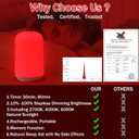 670nm Red Light Night Light for Sleep with Timer, Rechargeable, Dimmable, Sleep Aid Lamp Blue Light Blocking for Improve Sleep, Deep Relaxation, Meditation, Yoga