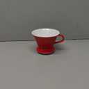 Creano XXL Porcelain Coffee Dripper Red - Ceramic Cone Brewer - Pour Over Coffee Maker - Filter Size 4 - huge and heavy quality 800gr/28oz - 6 Colours availeble