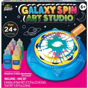 Make It Super Spin Art Machine Kit for Kids, Arts & Crafts Painting Spinner Toy, Creative Art Supplies Birthday Christmas Gift for Boys Girls Ages 6-12