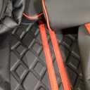 Custom Seat Covers for Tacoma 4th Gen 2024 2025 2026 Double Cab SR5/TRD Sport/TRD Off-Road/SR Full Set with Console Covers, Waterproof Leather Back and Front Seat Protectors Black Red