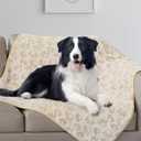 Stuffed Beige Premium Soft Dog Blankets for Large Dogs, Calming Indoor Cat Blanket Washable for Bed Couch Protection, Dog Essentials 42 * 65 inches