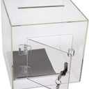Premium Clear Acrylic Ballot Box Donation Box Cube (12 Inch)